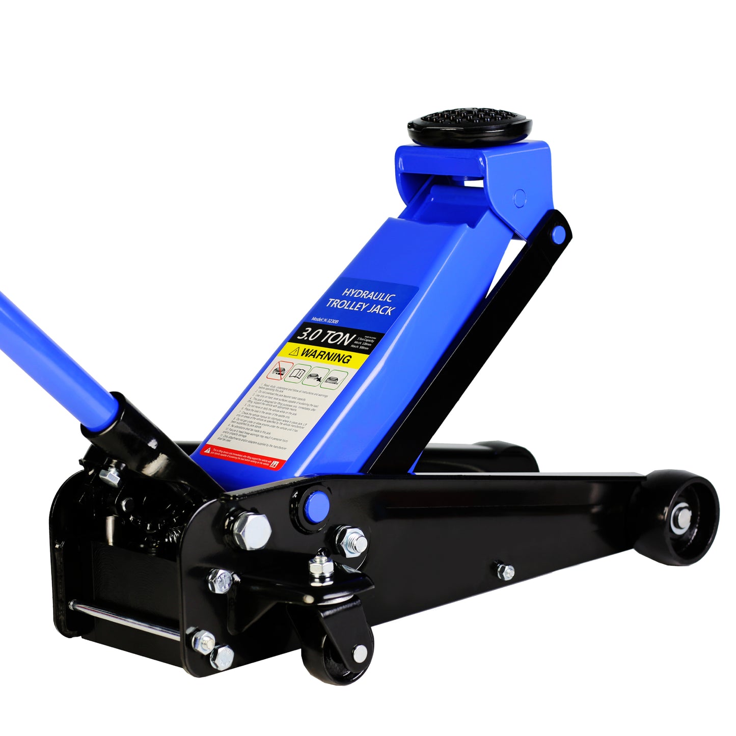 Hydraulic trolley Low Profile and Steel Racing 3Ton (6,000 lb) Capacity,  Floor Jack with Piston Quick Lift Single Pump, Blue Lifting range 5.1"-20"