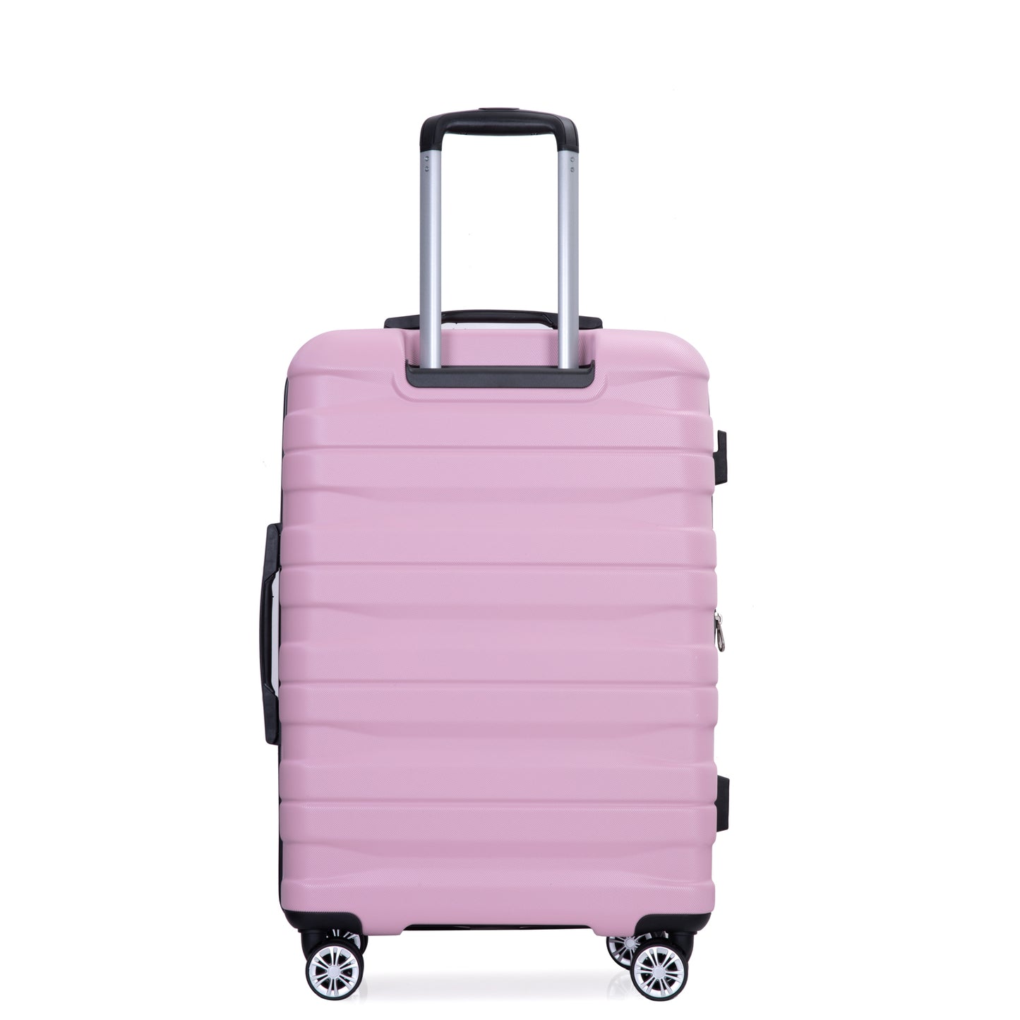 3 Piece Luggage Sets PC Lightweight & Durable Expandable Suitcase with Two Hooks, Double Spinner Wheels, TSA Lock, (21/25/29) Pink