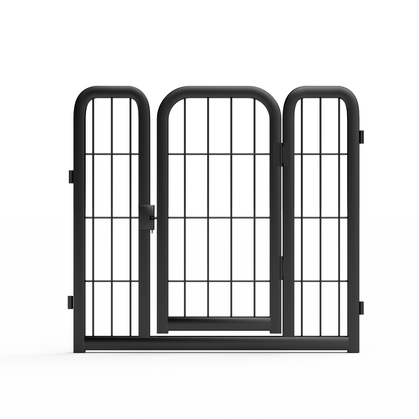 Dog Playpen Outdoor, 8 Panel Dog Fence 24" Pet Pen for Small Dogs Pet Exercise Pen for Puppy/Rabbit/Small Animals Portable Playpen for RV Camping Garden Yard, Indoor. Black, 22.2'' W x 23.6'' H.