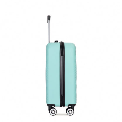 2Piece Luggage Sets ABS Lightweight Suitcase , Spinner Wheels, (20/14) LIGHT BLUE