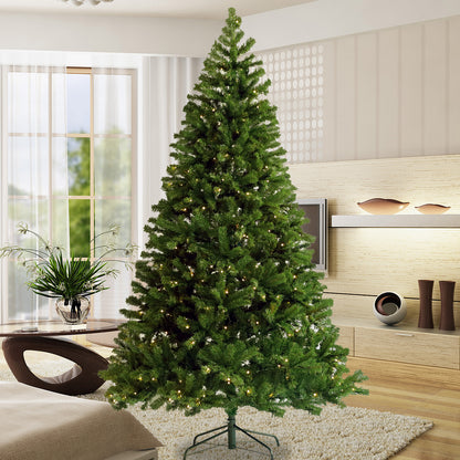 Pre-lit Christmas Tree 6ft Artificial Hinged Xmas Tree with  Foldable Stand