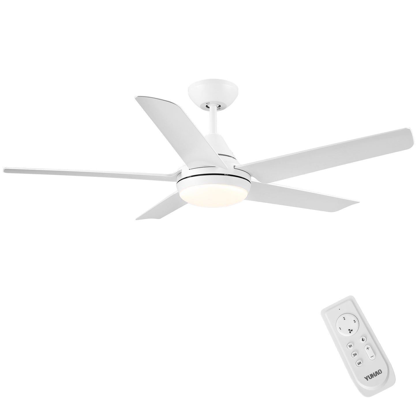 48 In Intergrated LED Ceiling Fan with White ABS Blade