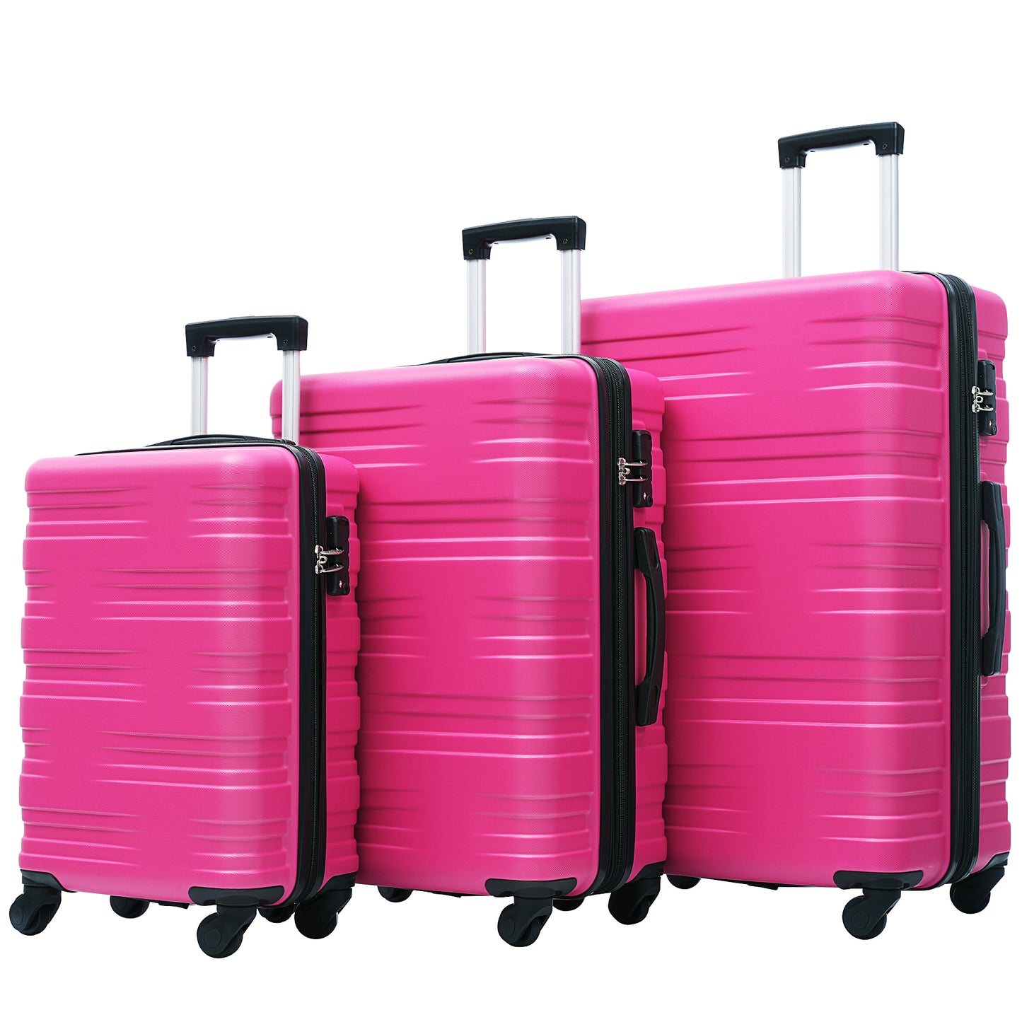 Hardshell Luggage Sets 3 Pcs Spinner Suitcase with TSA Lock Lightweight 20''24''28''