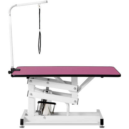 42.5INCH HYDRAULIC PET GROOMING TABLE PINK COLOR