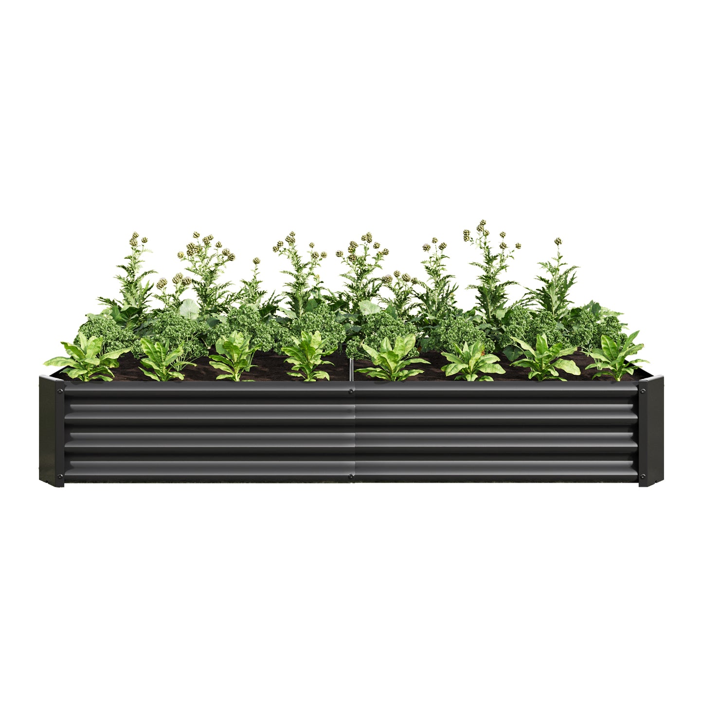 Raised Garden Bed Outdoor, 6×3×1ft , Metal Raised  Rectangle Planter Beds for Plants, Vegetables, and Flowers - Black