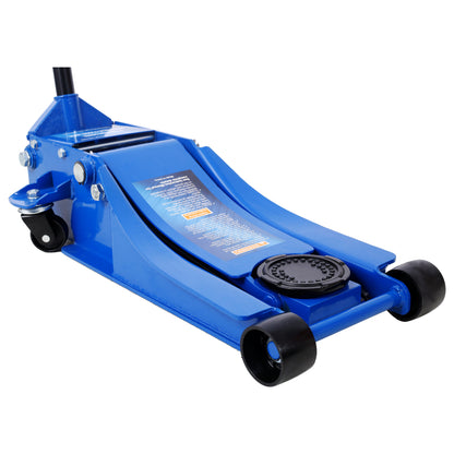 Low Profile Hydraulic Trolley Service/Floor Jack, 4 Ton (8000 lbs) Capacity, Lifting Range 2.5"-20",blue