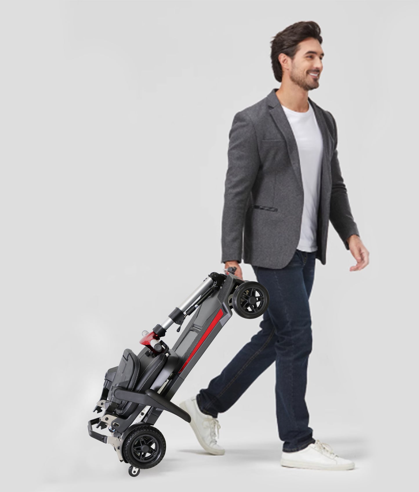 Manaul Folding Scooter M2085 Red For Senior's Easy Travel With Competitive Price