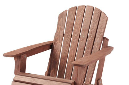 Oversize Wooden Outdoor Folding Adirondack Chair with Pre-Assembled BackRest & SeatBoard, Wood Patio Chair for Garden Backyard Porch Pool Deck Firepit