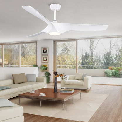 56 In.Intergrated LED Ceiling Fan with White ABS Blade