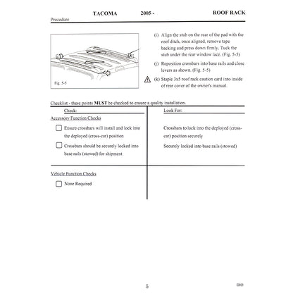 Roof Rack for 2005-2022 Tacoma Double Cab