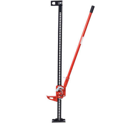 High Lift Farm Jack,60" Utility Farm Jack, 7000 lbs Capacity Ratcheting Off Road Utility Jack, Heavy-Duty Farm Jack for Tractor, Truck, SUV, Bumper Lift, RED