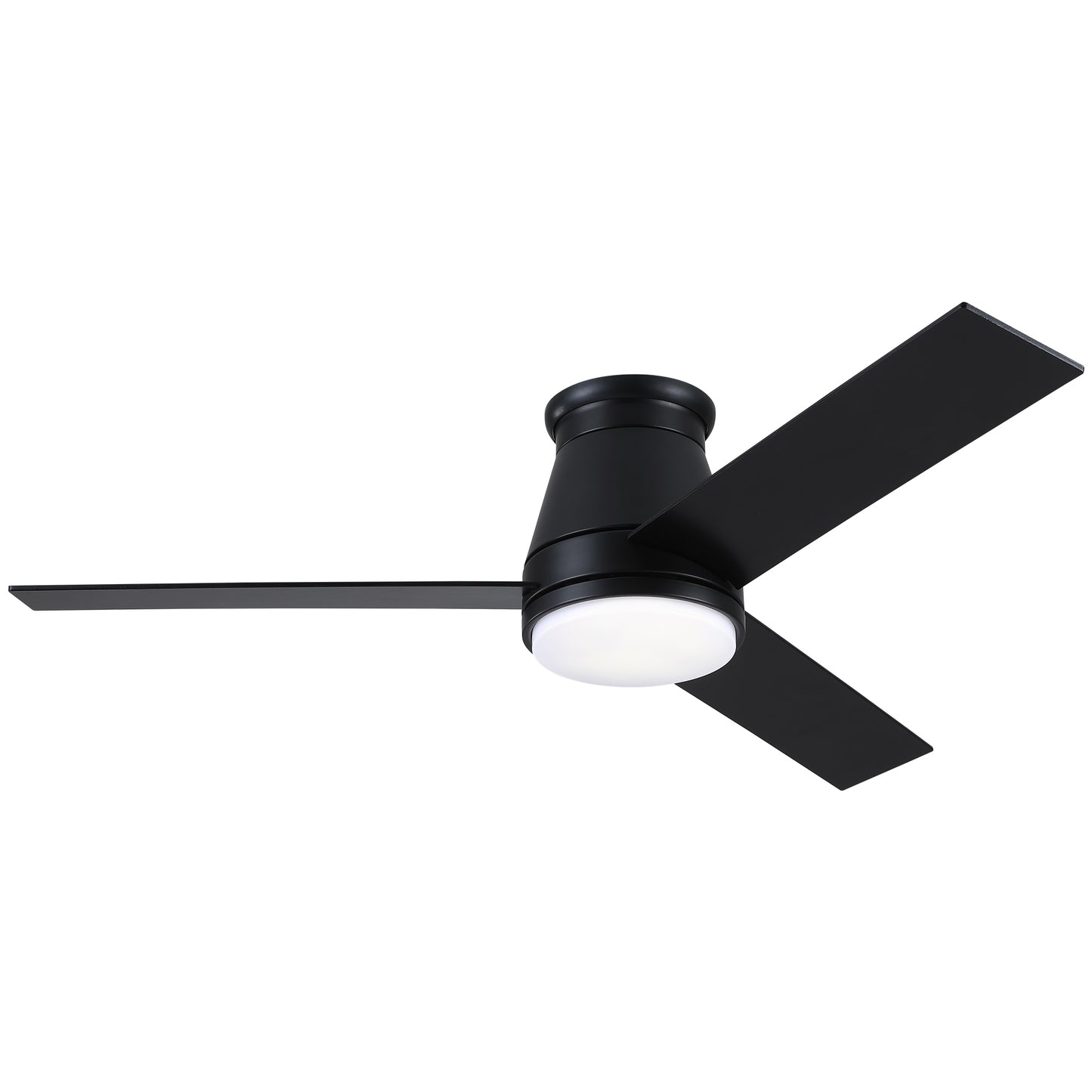 48" Black Lowe Profile Ceiling Fan with Light