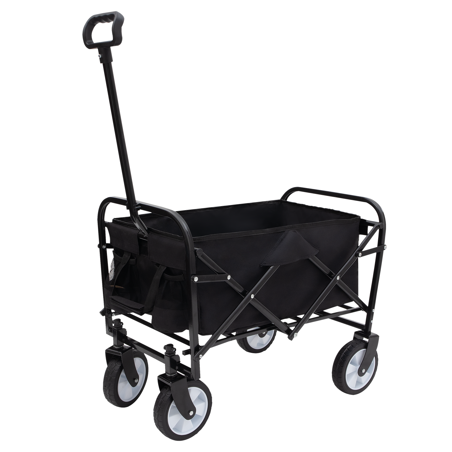 Collapsible Foldable Wagon Cart Beach Wagon Heavy Duty Utility Cart Utility Wagon Grocery Cart for for Camping Shopping Sports Gardeing Fishing 
Supports 225lbs ,All-Terrain Wheels black