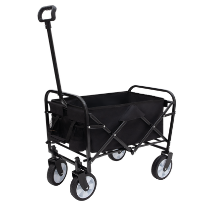 Collapsible Foldable Wagon Cart Beach Wagon Heavy Duty Utility Cart Utility Wagon Grocery Cart for for Camping Shopping Sports Gardeing Fishing 
Supports 225lbs ,All-Terrain Wheels black