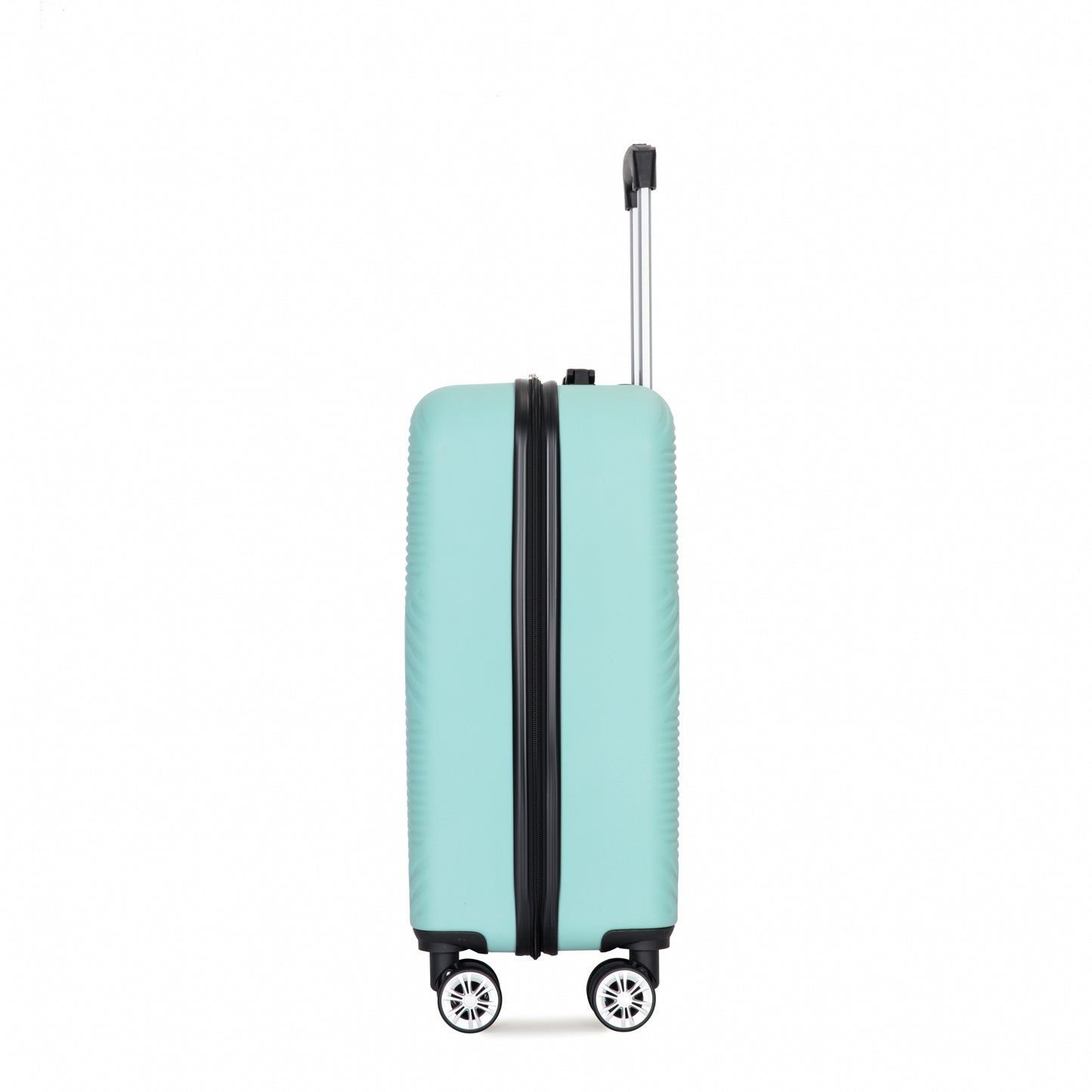 4-piece ABS lightweight suitcase, 14 inch makeup box, aircraft wheels (14/20/24/28) LIGHT BLUE