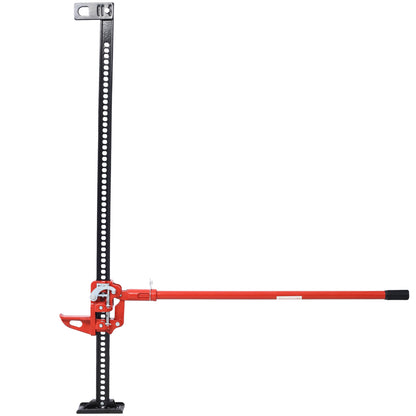 High Lift Farm Jack,60" Utility Farm Jack, 7000 lbs Capacity Ratcheting Off Road Utility Jack, Heavy-Duty Farm Jack for Tractor, Truck, SUV, Bumper Lift, RED