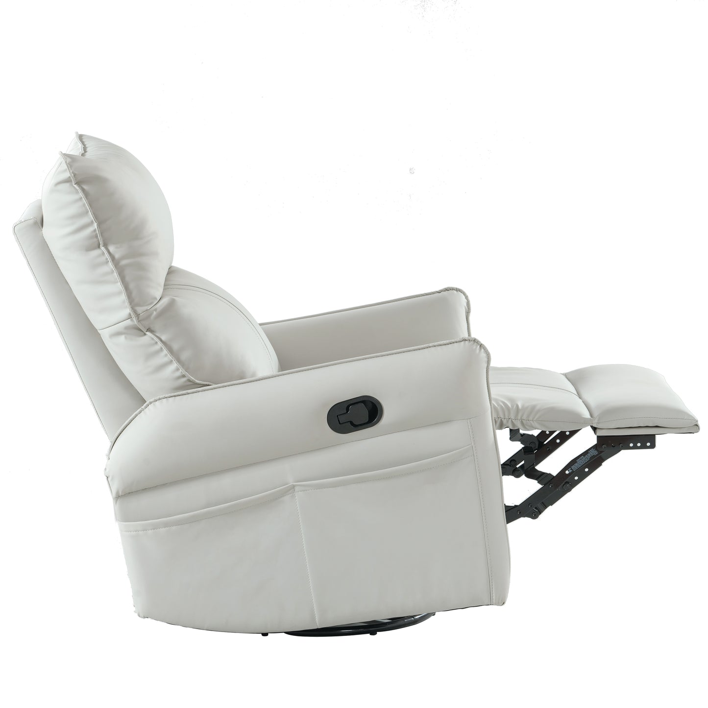 Rocking Recliner Chair,360 ° Swivel Nursery Rocking Chair,Glider Chair,Modern Small Rocking Swivel Recliner Chair for Bedroom,Living Room Chair Home Theater Seat,Side Pocket(Light Gray+360°Swivel)