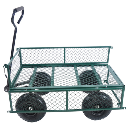 Wagon Cart Garden cart trucks make it easier to transport firewood (green)