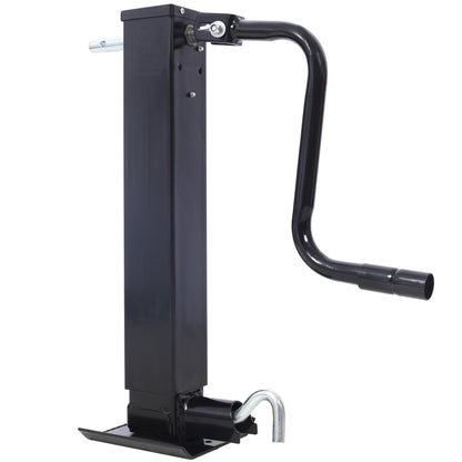 Weld On Trailer Jack, 12,000 lbs. Capacity, Sidewind Crank, No Mount Square Jack Tube,26 Inch Travel, Heavy-Duty Square Tube