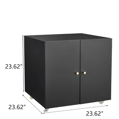 Office furniture Copier Cabinet black 2 door steel copier stand mobile pedestal file Printer Stand