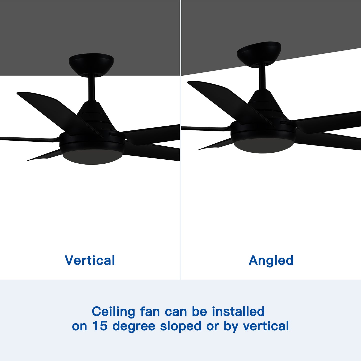 48" YUHAO Modern Contemporary  LED Ceiling Fan with Remote Control