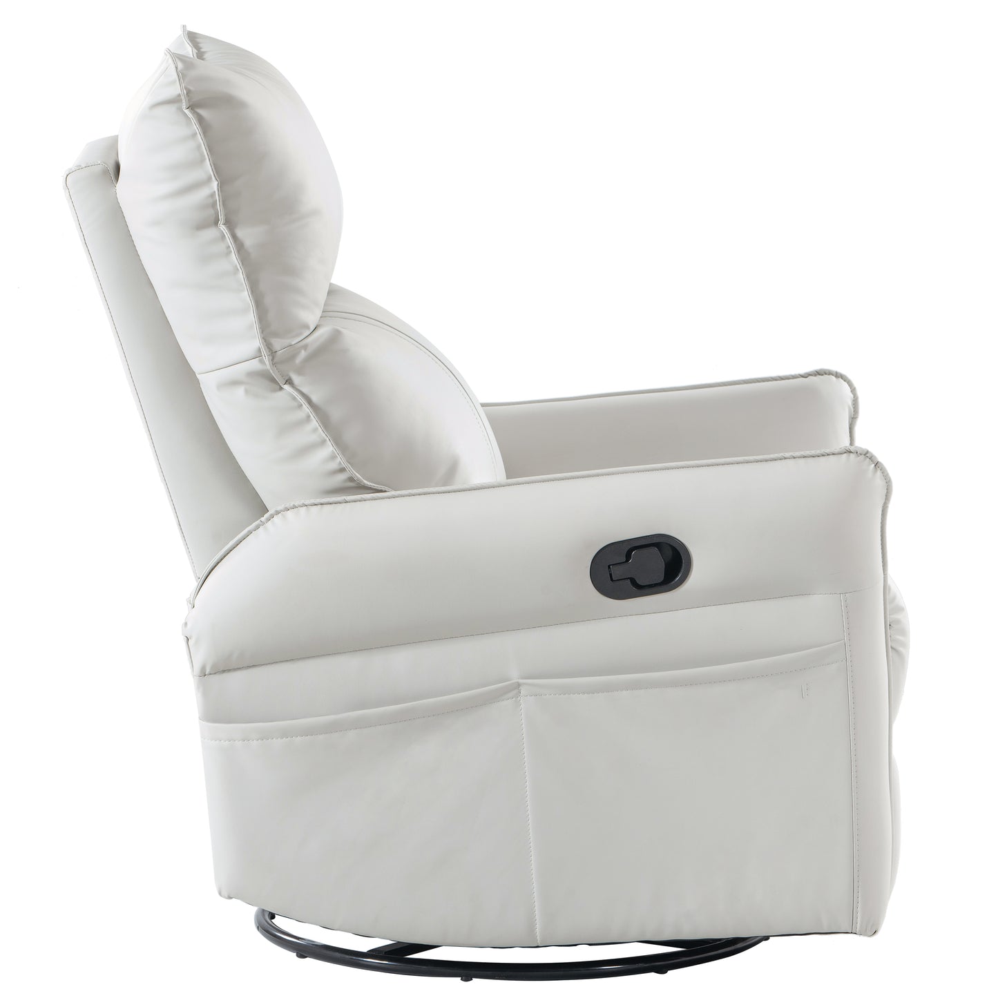 Rocking Recliner Chair,360 ° Swivel Nursery Rocking Chair,Glider Chair,Modern Small Rocking Swivel Recliner Chair for Bedroom,Living Room Chair Home Theater Seat,Side Pocket(Light Gray+360°Swivel)