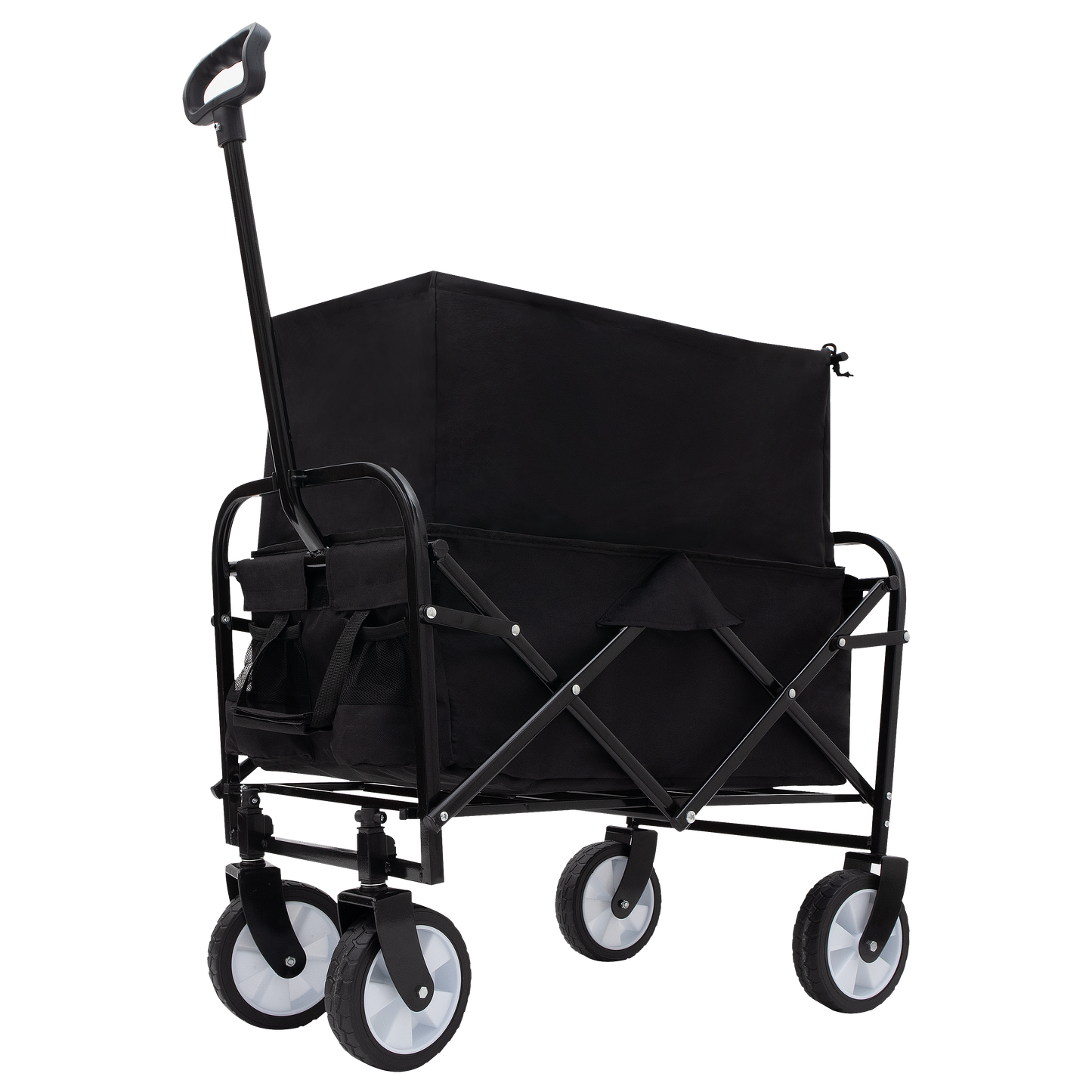 Collapsible Foldable Wagon Cart Beach Wagon Heavy Duty Utility Cart Utility Wagon Grocery Cart for for Camping Shopping Sports Gardeing Fishing 
Supports 225lbs ,All-Terrain Wheels black