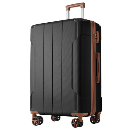 Hardshell Luggage, Lightweight Durable ABS Suitcases with Double Wheels, Expandable 28-inch Checked Luggage 28" (Single Luggage)