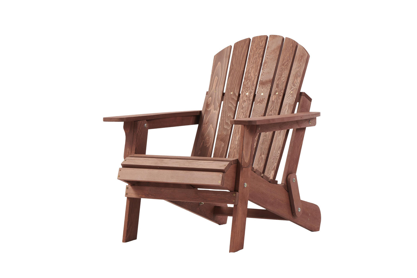 Oversize Wooden Outdoor Folding Adirondack Chair with Pre-Assembled BackRest & SeatBoard, Wood Patio Chair for Garden Backyard Porch Pool Deck Firepit