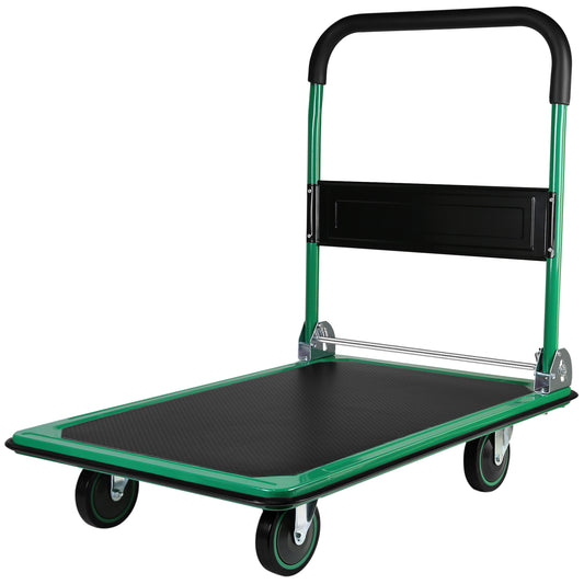 Platform Truck Hand Truck Large Size Foldable Dolly Cart for Moving Easy Storage and 360 Degree Swivel Wheels 660lbs Weight Capacity