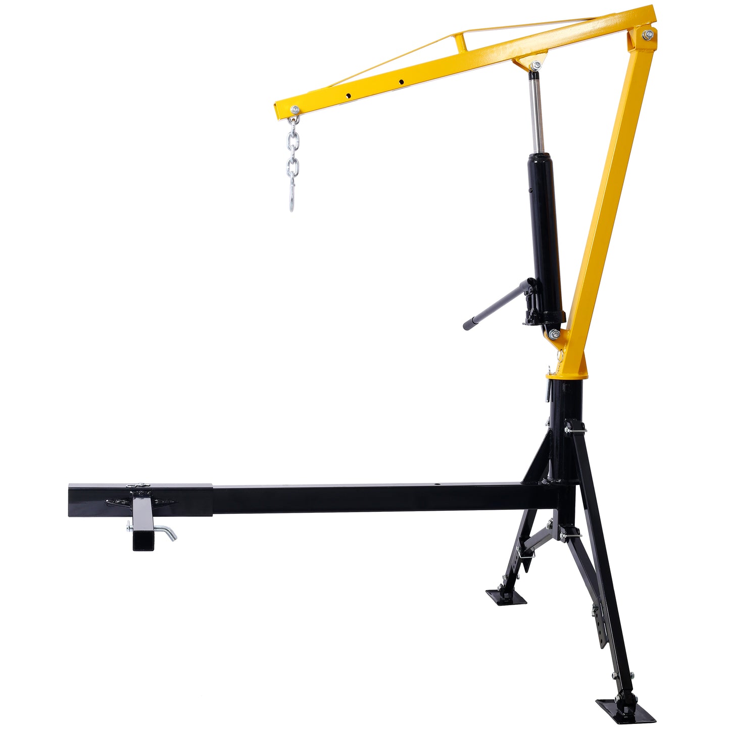 Receiver Hitch Mounted Hydraulic Swivel Pickup Truck Crane - 1000 lbs. Capacity With 3 Boom Capacities of 500 lbs, 750 lbs and 1000 lbs.