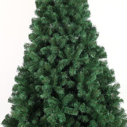 8ft Artificial Christmas Tree Full Natural Spruce PVC Fir Tree Foldable Metal Stand Unlit Green