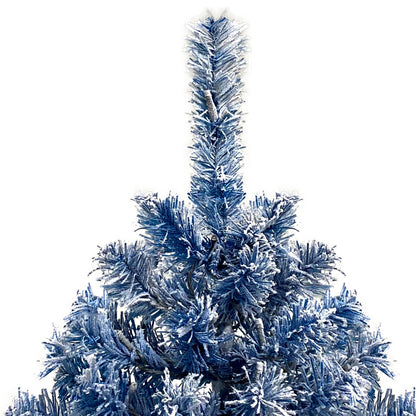 6FT Pre-Lit Hinged Artificial Fir ChristmasTree, Xmas Tree Snow Flocked Artificial Holiday Christmas Tree w/750 Branch Tips X-mas