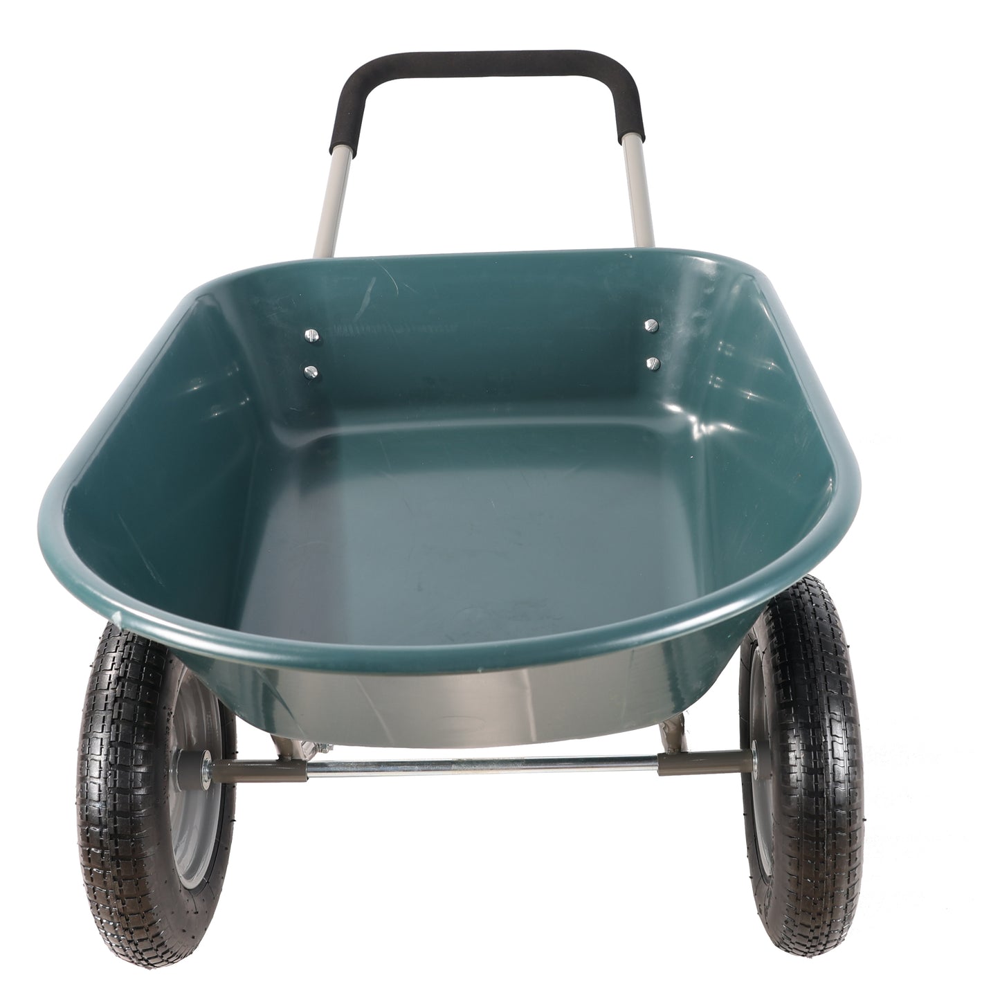 wheel barrow Two wheeled trolley for green garden 15 inch pneumatic wheel WB1001GN