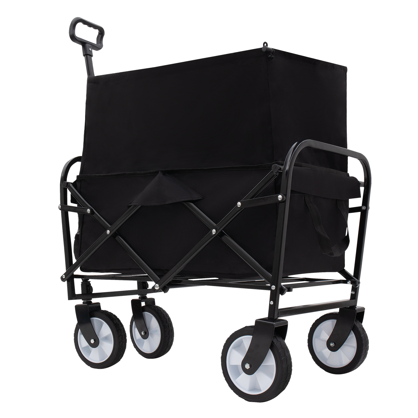 Collapsible Foldable Wagon Cart Beach Wagon Heavy Duty Utility Cart Utility Wagon Grocery Cart for for Camping Shopping Sports Gardeing Fishing 
Supports 225lbs ,All-Terrain Wheels black