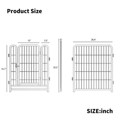 Dog Playpen 8 Panels 32" Height Heavy Duty Dog Fence Puppy Pen for Large Medium Small Dogs Indoor Outdoor Foldable Pet Exercise Pen