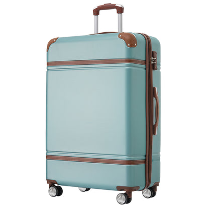 Hardshell Luggage with TSA lock , 28" Expandable Lightweight Suitcase with Spinner Wheels, Single Vintage Luggage,Green