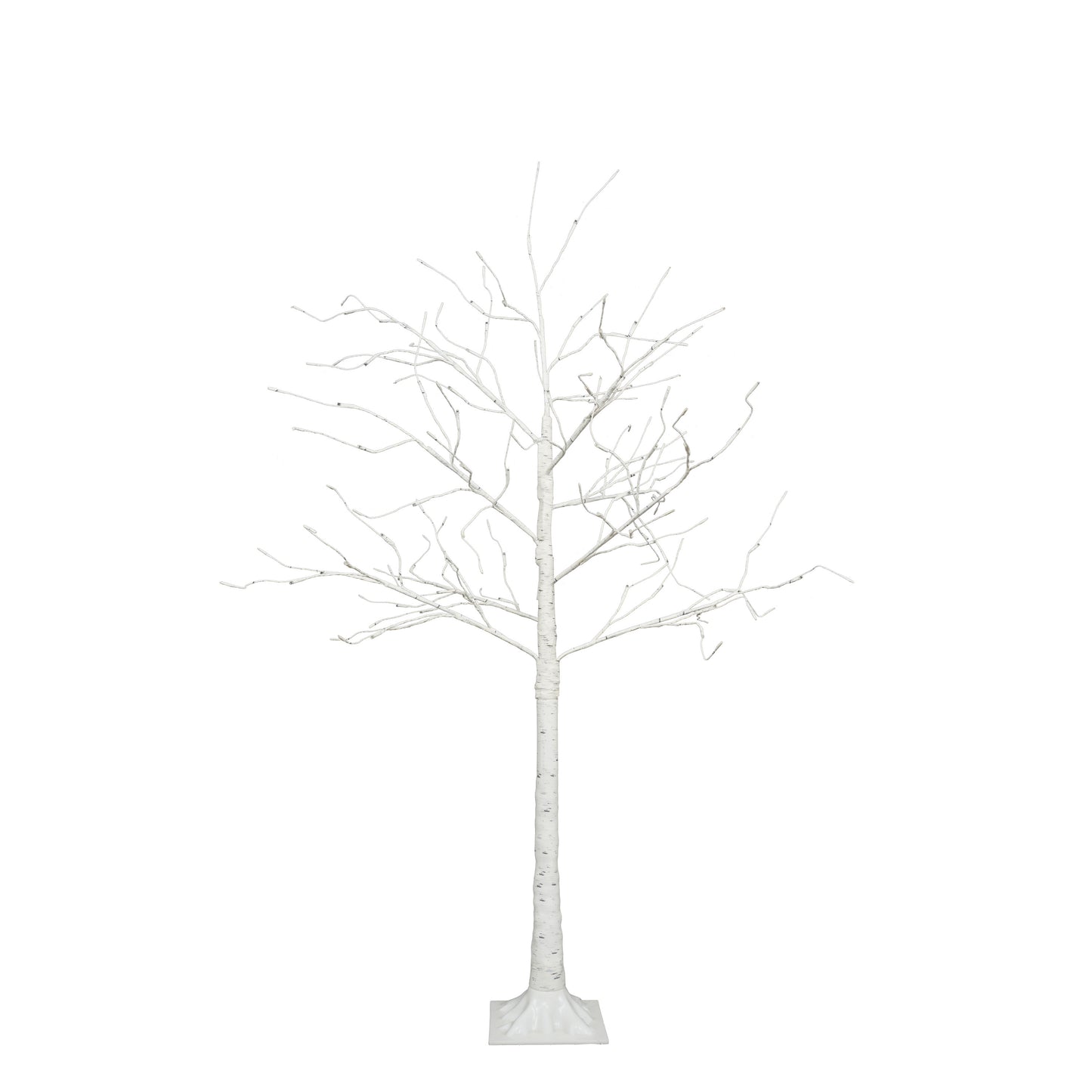 Set of Lighted Birch Tree, 4FT 48 LED/5FT 72 LED/6FT 96 LED Artificial Tree with Warm White Lights, Christmas Tree for Decoration Inside and Outside