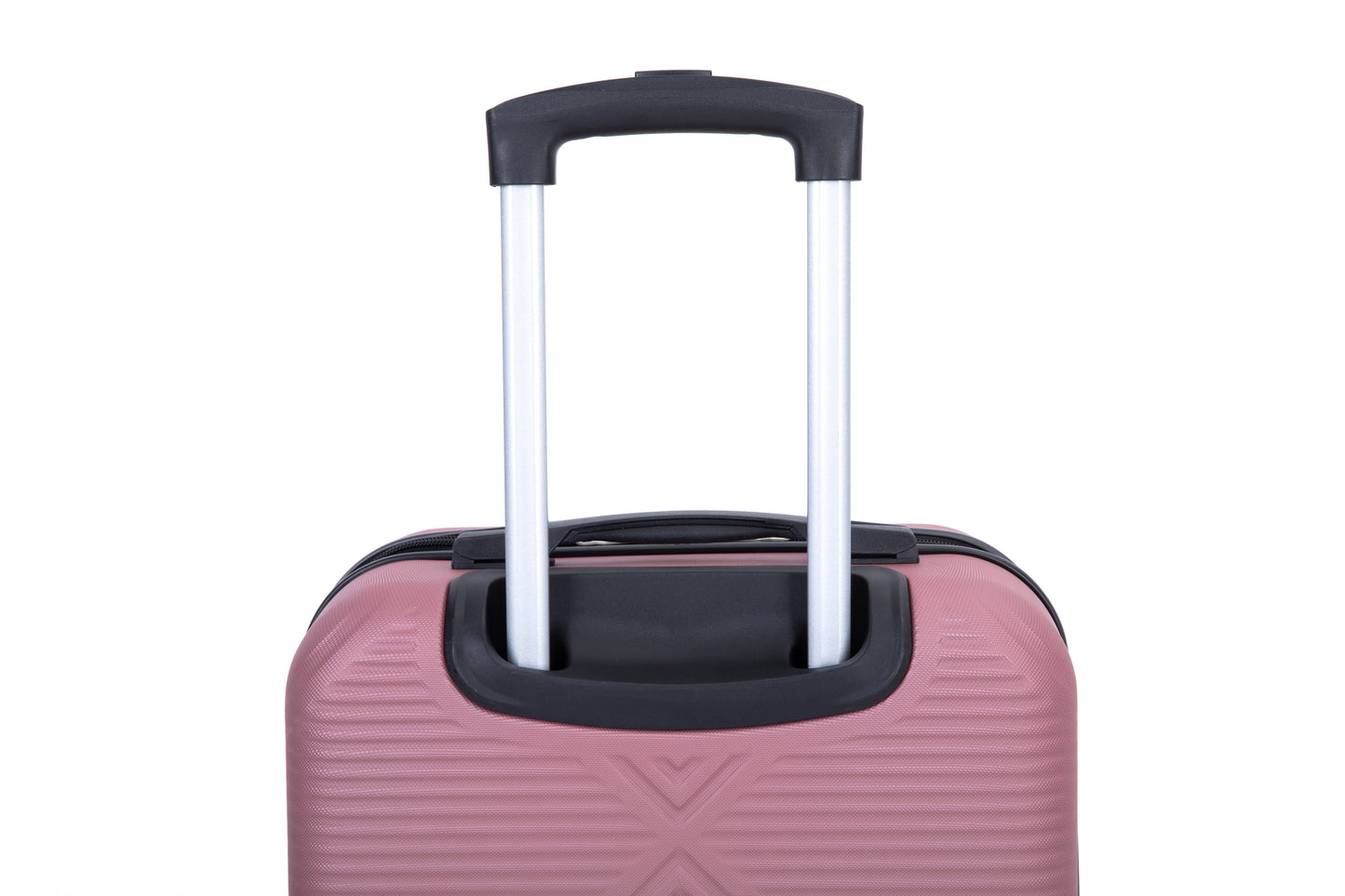 4-piece ABS lightweight suitcase, 14 inch makeup box, aircraft wheels (14/20/24/28) PINK