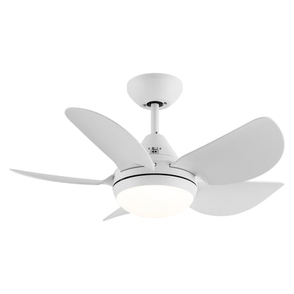 30 In Intergrated LED Ceiling Fan Lighting with White ABS Blade