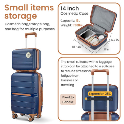 Luggage Sets 4 Piece(14/20/24/28) PP Lightweight & Durable Expandable suitcase