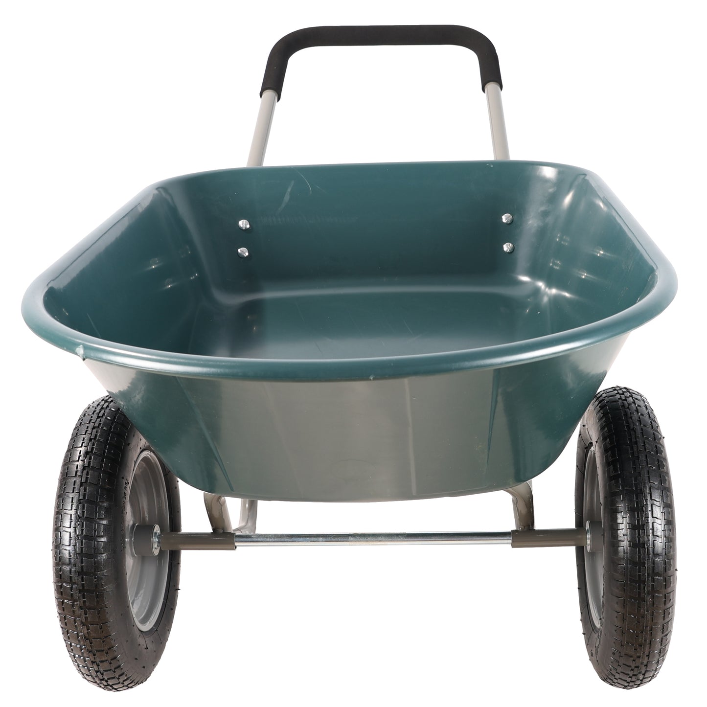 wheel barrow Two wheeled trolley for green garden 15 inch pneumatic wheel WB1001GN