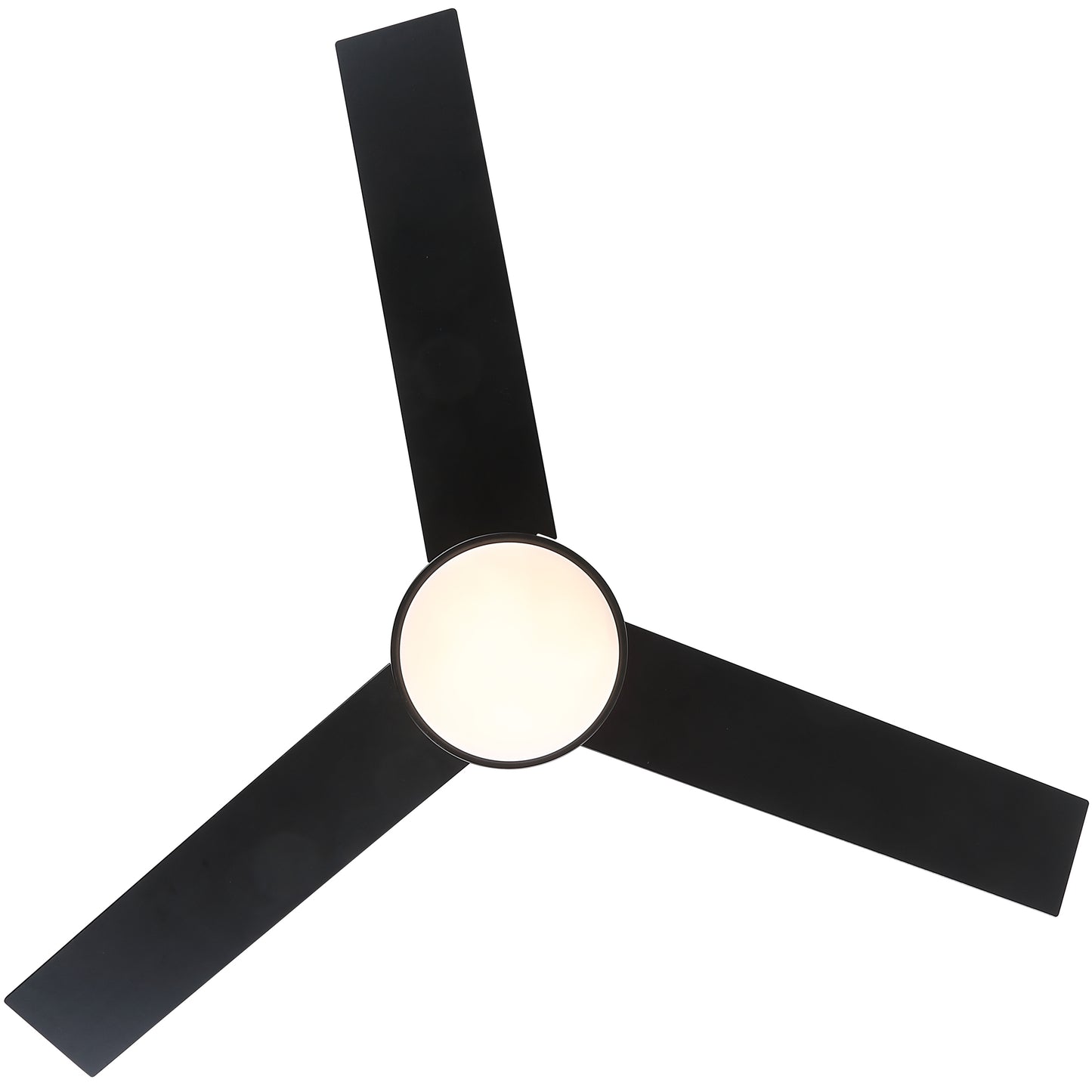 48" Black Lowe Profile Ceiling Fan with Light