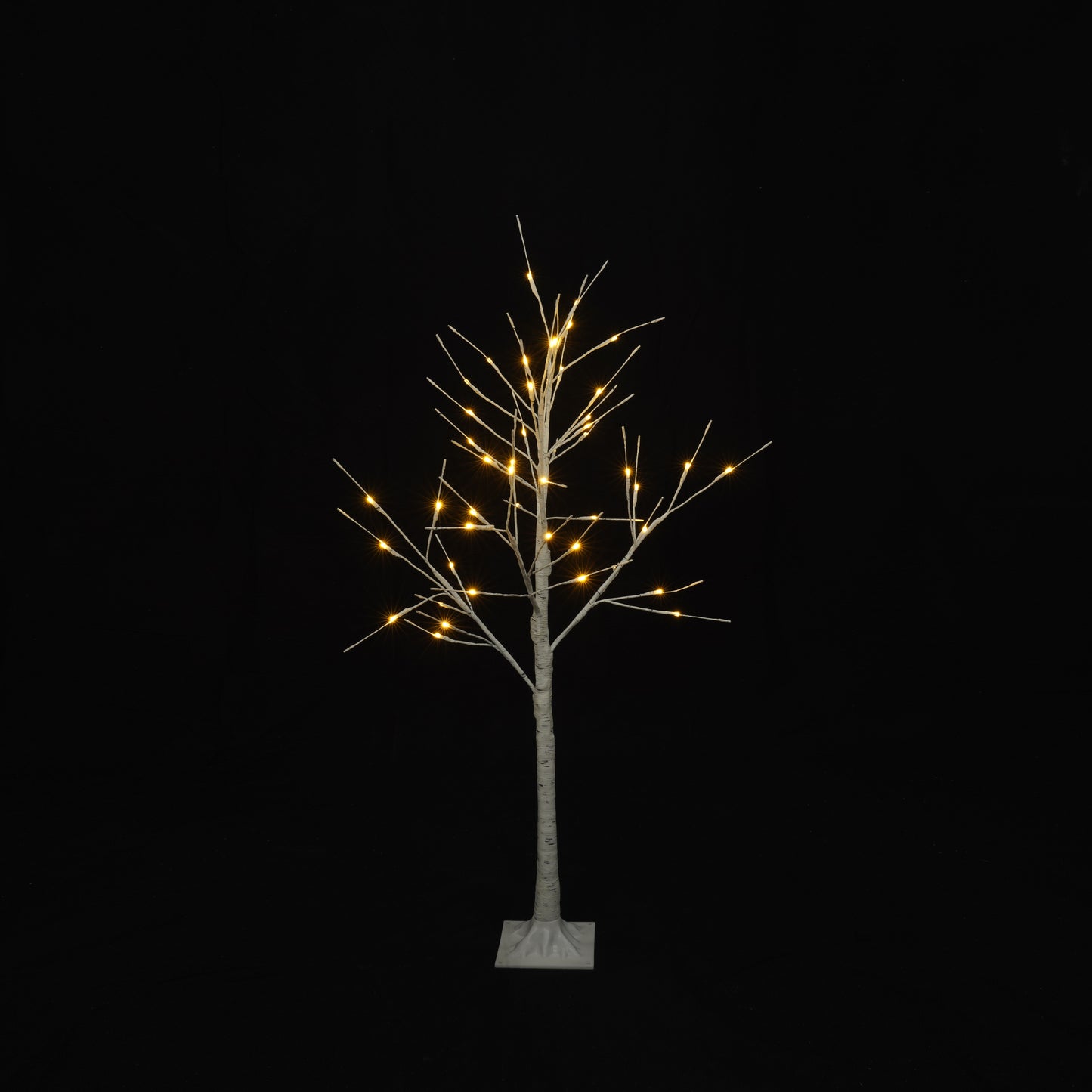 Set of Lighted Birch Tree, 4FT 48 LED/5FT 72 LED/6FT 96 LED Artificial Tree with Warm White Lights, Christmas Tree for Decoration Inside and Outside