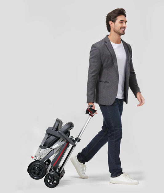 MOBIFREE Powered Lightweight Manual Folding Mobility Scooter M2020 for Adults and Seniors.