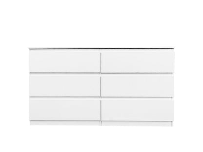 6 Drawer  Double Dresser for Bedroom Living Room Hallway,white