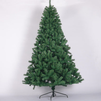 8ft Artificial Christmas Tree Full Natural Spruce PVC Fir Tree Foldable Metal Stand Unlit Green