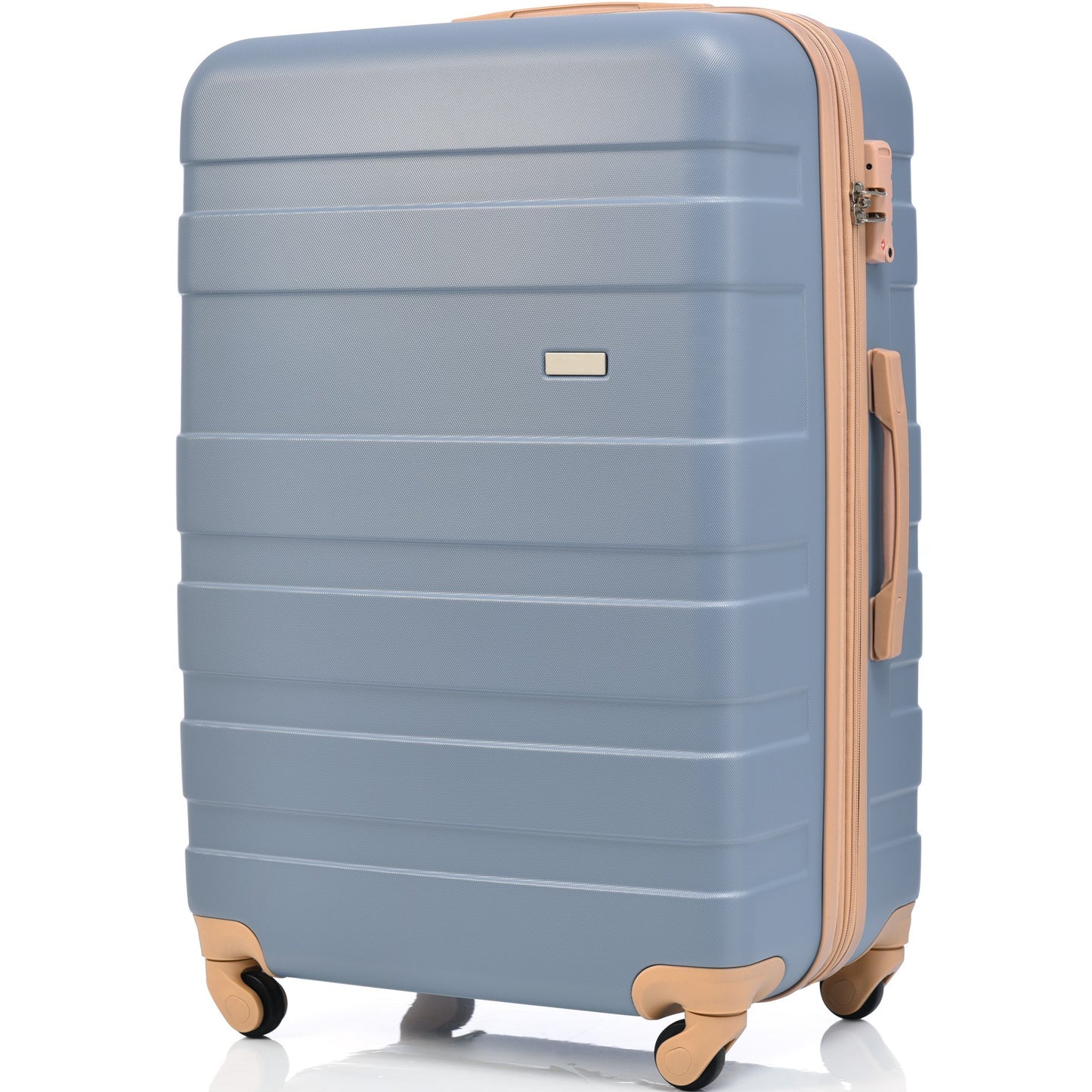 Luggage Sets New Model Expandable ABS Hardshell 3pcs Clearance Luggage Hardside Lightweight Durable Suitcase sets Spinner Wheels Suitcase with TSA Lock 20''24''28''( Light Blue)