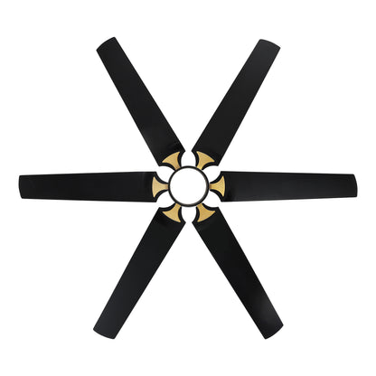 Modern 60" Integrated LED Light Ceiling Fan with Remote Control