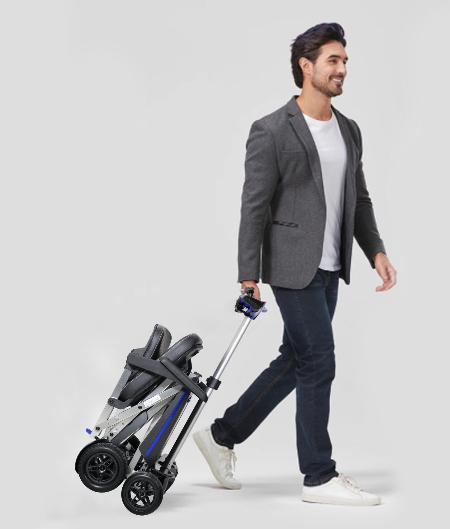 MOBIFREE Powered Lightweight Manual Folding Mobility Scooter M2020 for Adults and Seniors.